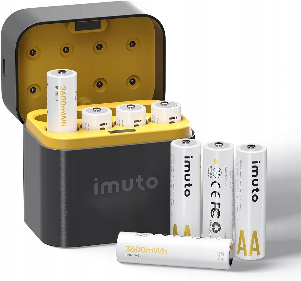 Ładowarka Akumulatorowa litowo-jonowy iMuto Aa 3600 mAh 8 szt. R11