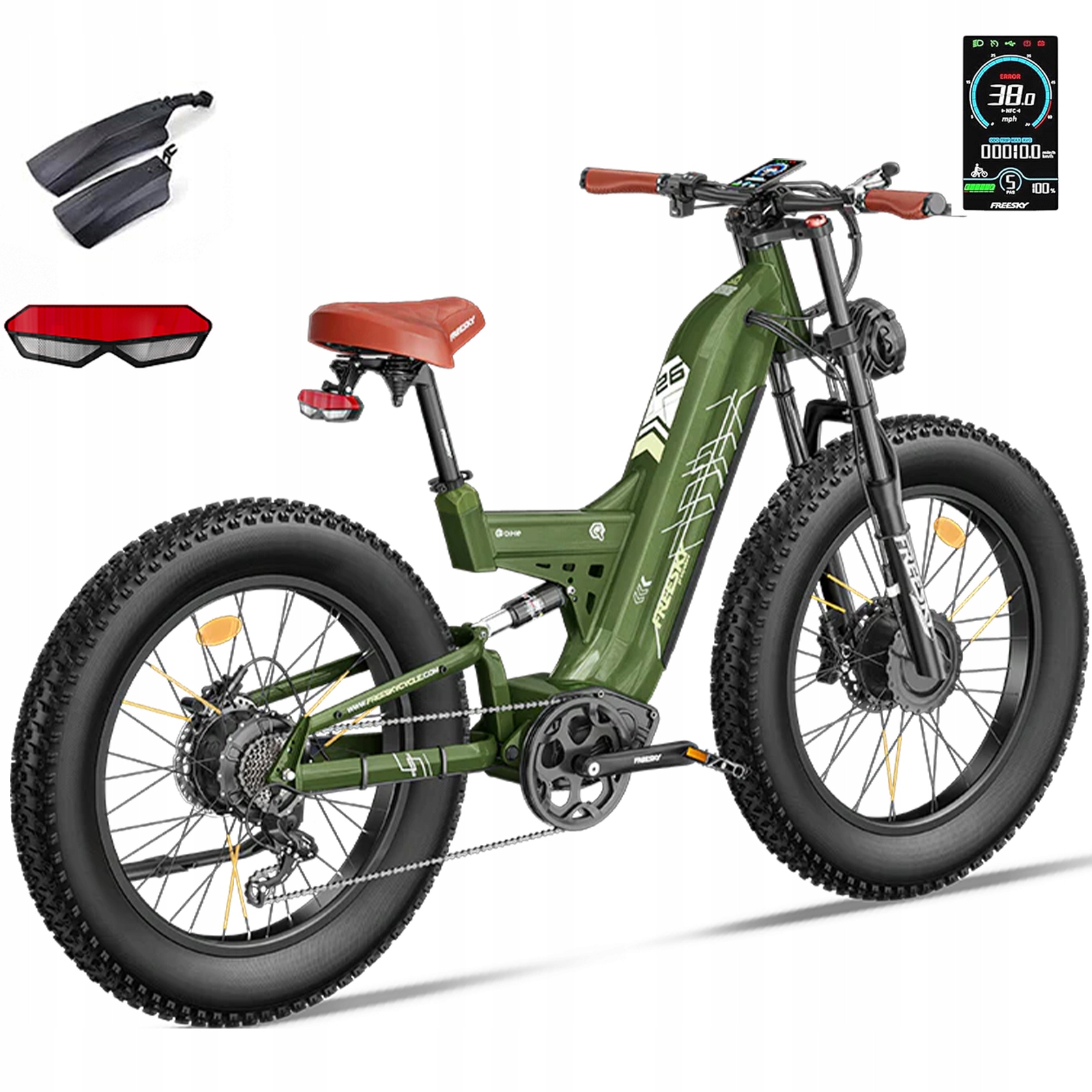 Samsung 48V 30Ah 26" Elektrické Vozidlo Freesky M530 4000W 61 km/h 152 km+ Nfc