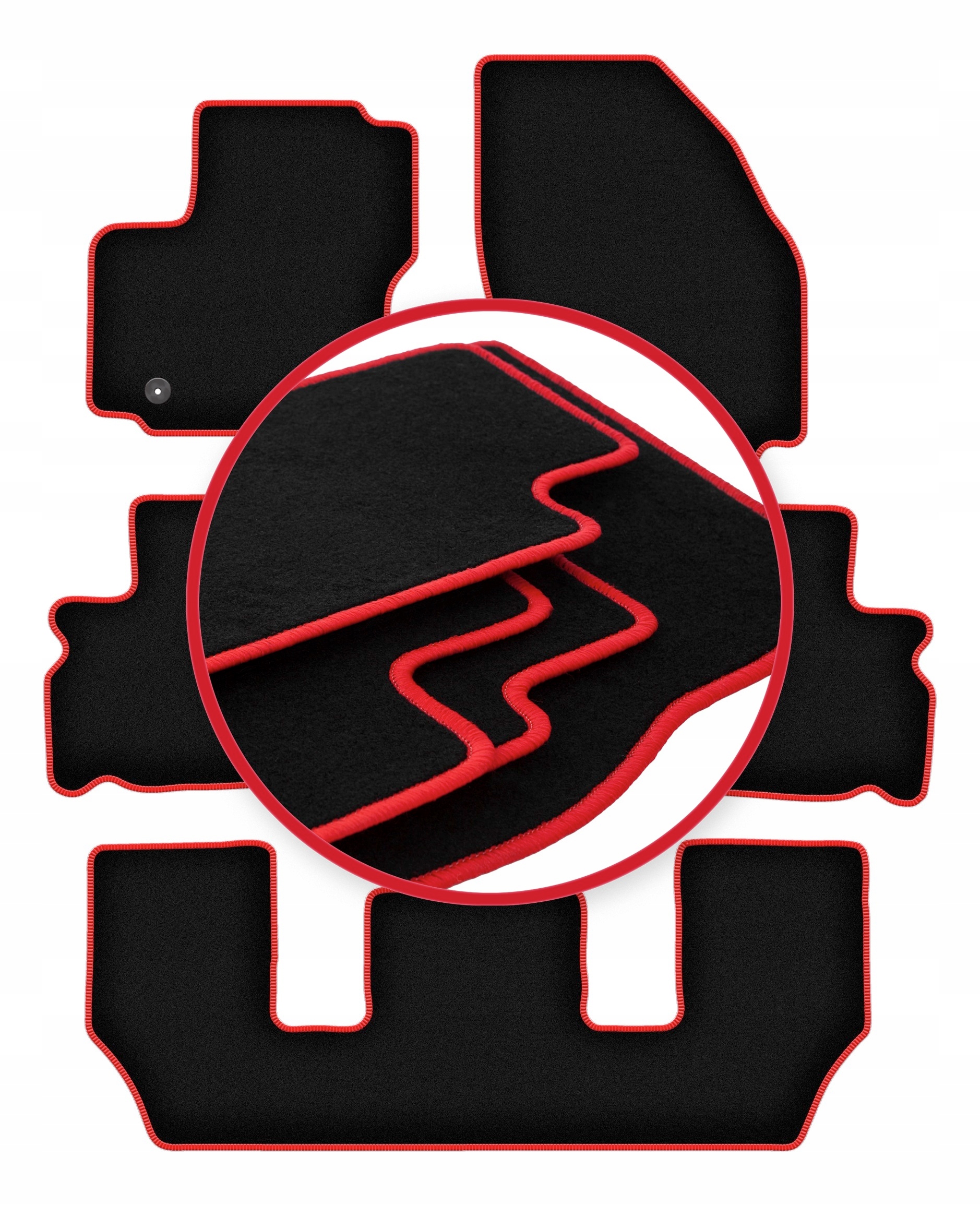 Automobilové velurové koberce Lux pro Ford Galaxy MK2 7 osob (2006-2011)