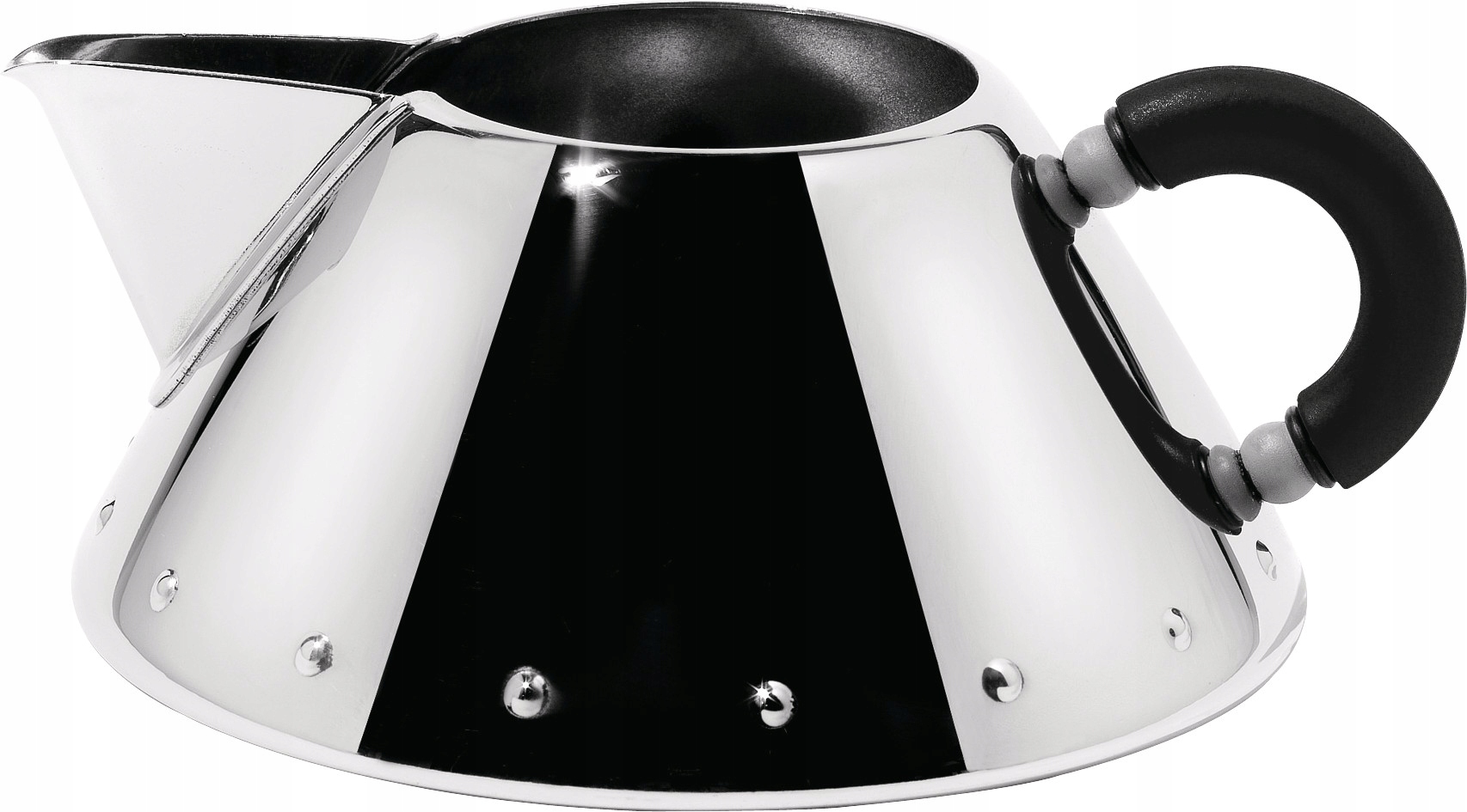 Alessi 9096 Ocelový mlékovar Džbán Černá rukojeť