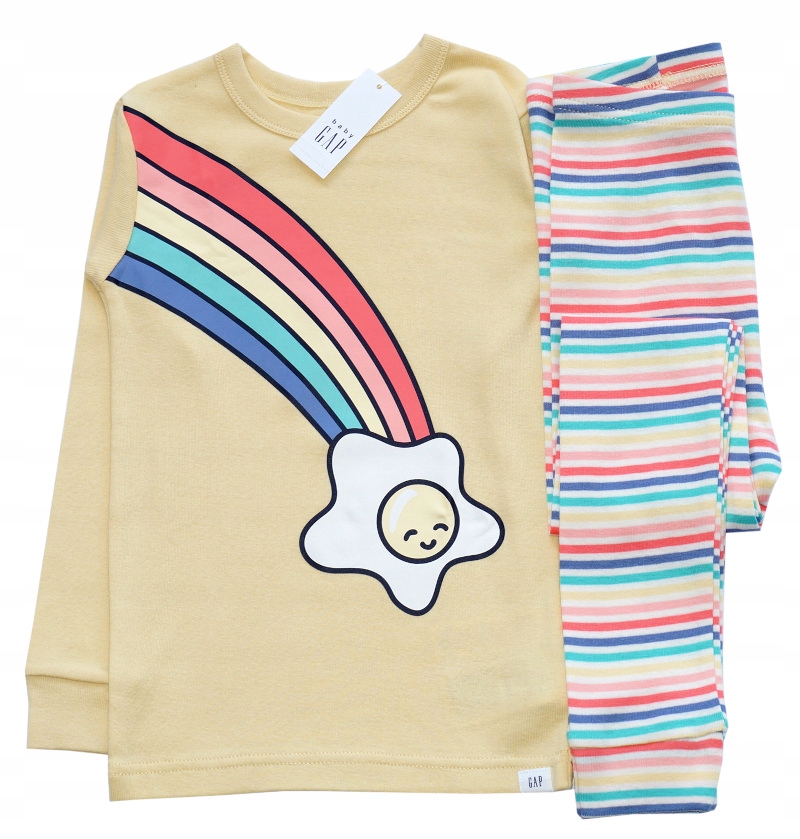 

Gap piżama organic slim Rainbow pastel 98