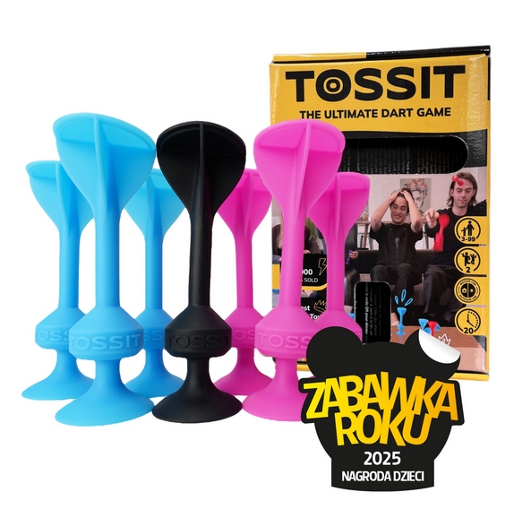 Rzutki Tossit Pakiet Startowy 1x Czarny, 3x Różowy, 3x Niebieski