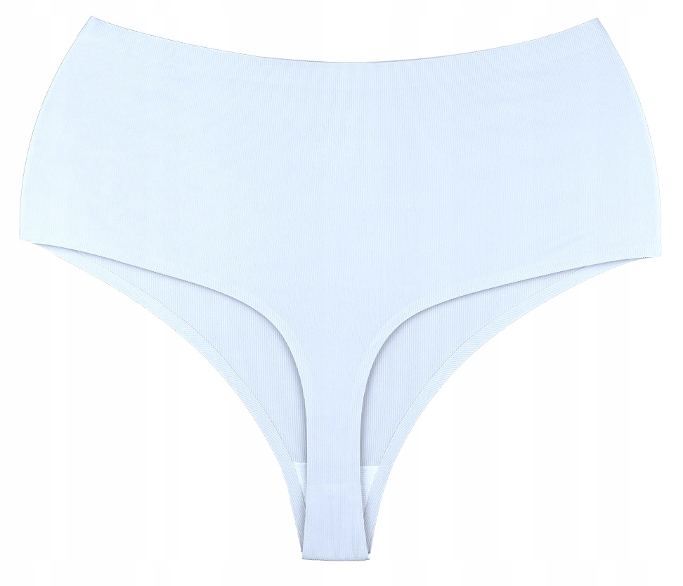 Intimidao stringi bezszwowe cięte laserowo wysoki stan beżowe L/XL Wzór dominujący bez wzoru