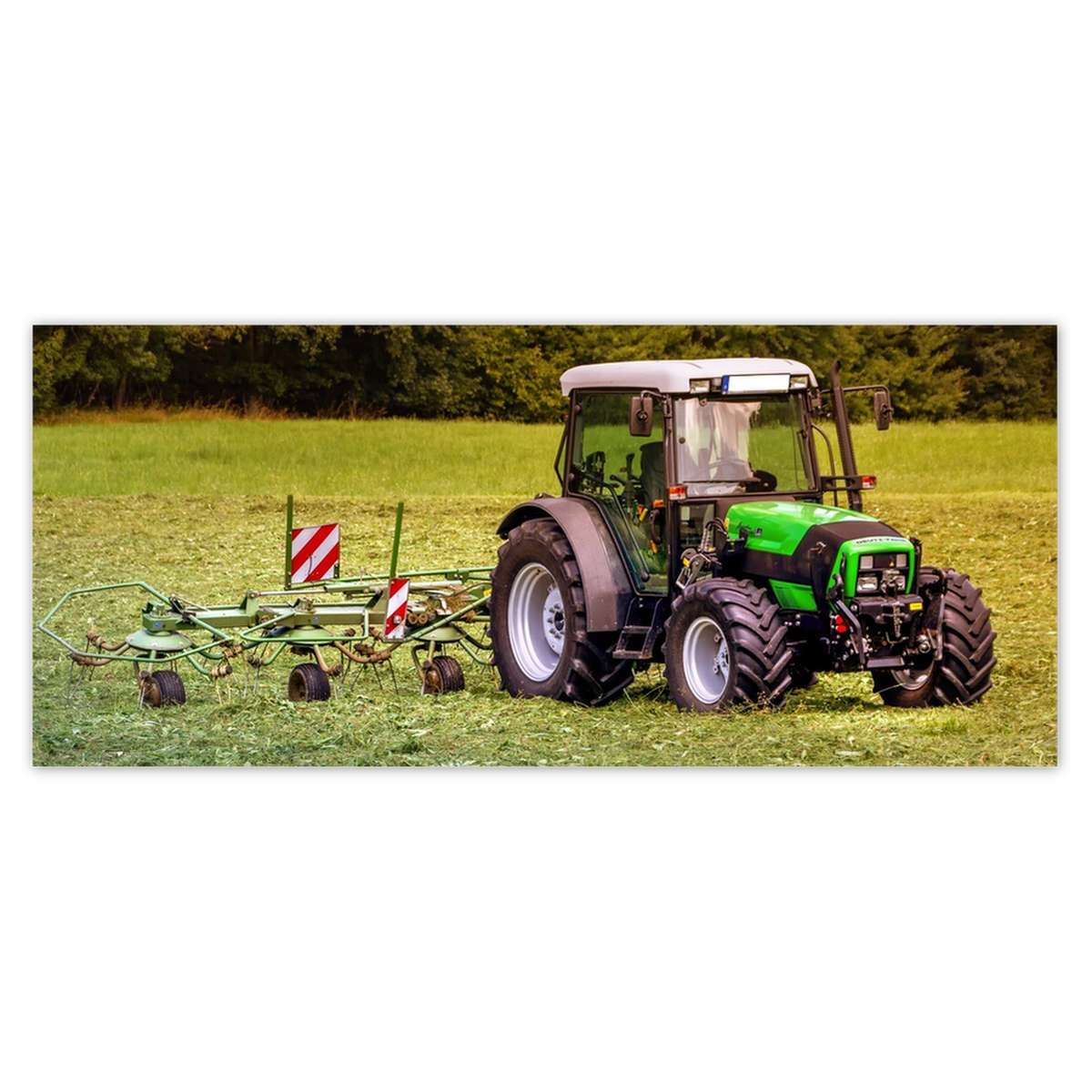 Fototapety 211x91 Traktor na poli Senokosy