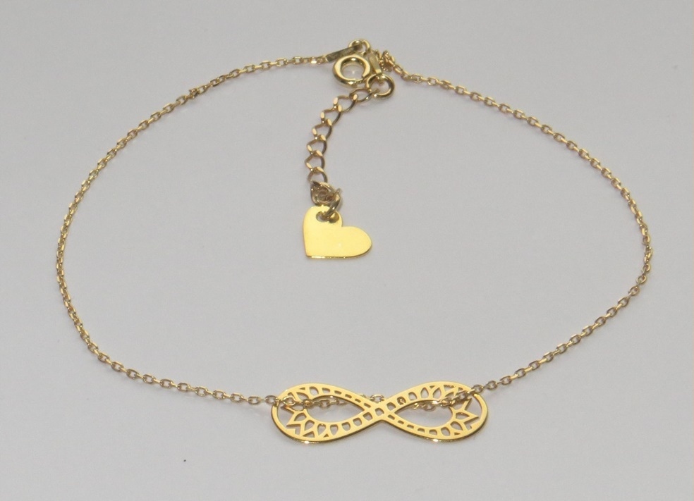 

Bransoletka Infinity Nieskończoność na nogę 23cm