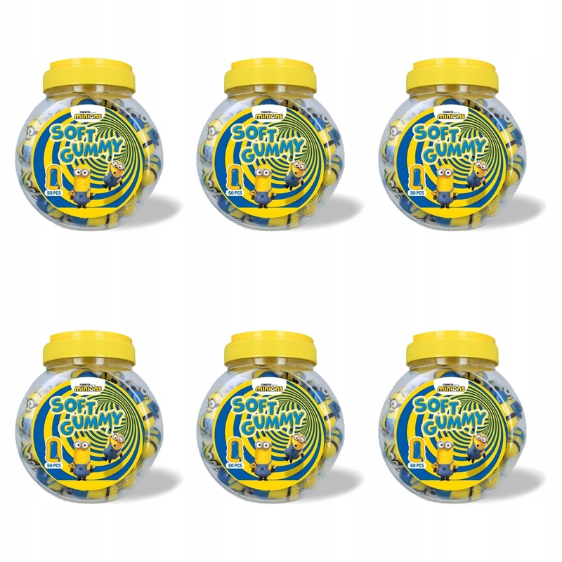 Minions Żelki o smaku owocowym 50 szt 900 g X6