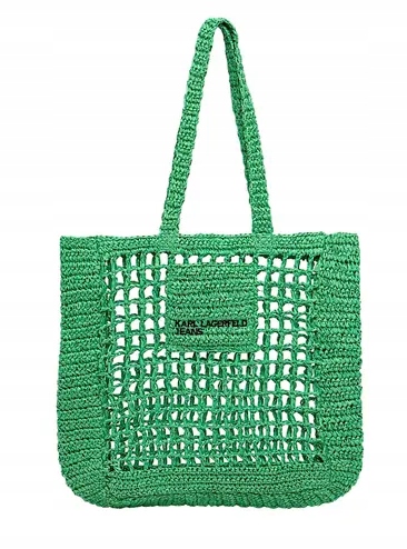Karl Lagerfeld kabelka shopper tkanina zelená