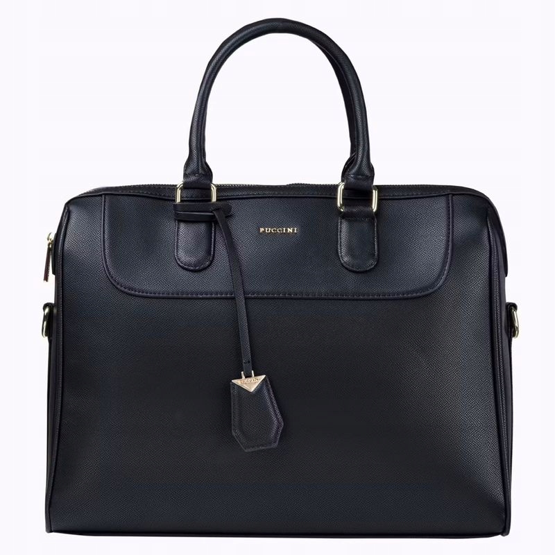 Torba Damska Puccini Aktówka Na Laptop 14" BAXP0026-1 Czarna