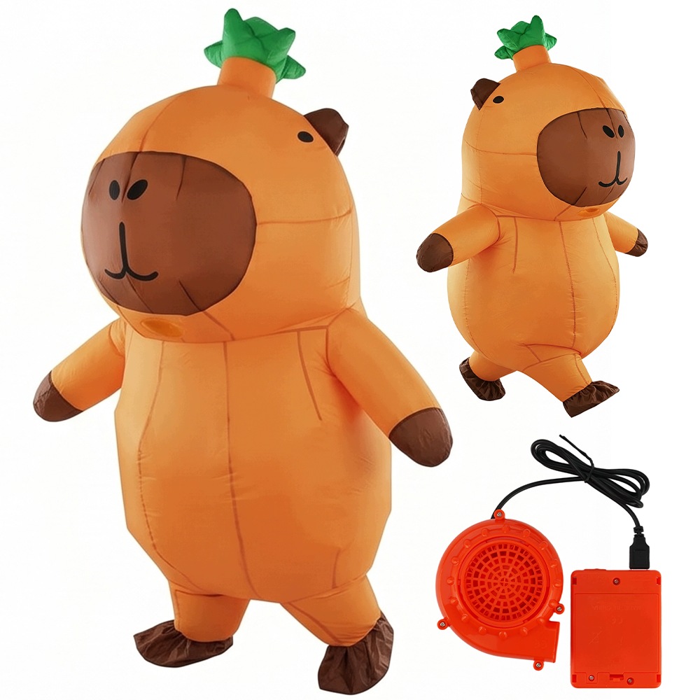 Kostým kapibary Cosplay nafukovací s pumpičkou v sadě Halloween Převlek