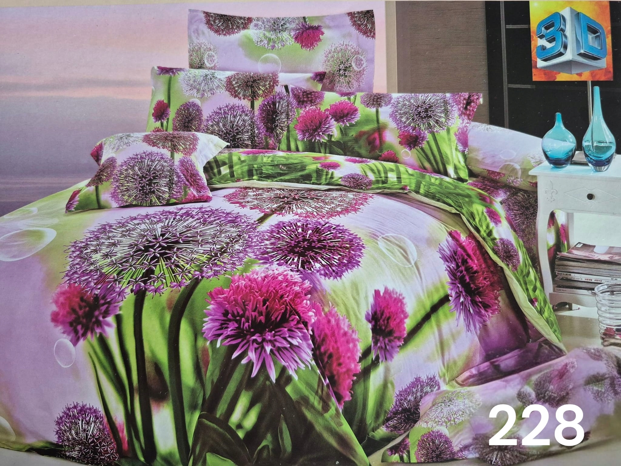 Komplet 3D Obyvateľov 200X220 100 % Bavlna 6-DIELNA Obojstranná Premium