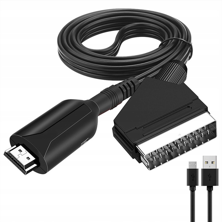 Kabel adapter konwerter z SCART do Euro HDMI telewizor ma Euro źródło SCART