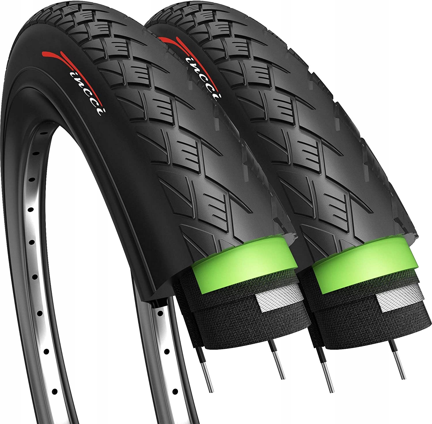 Fincci 700x38c Opony rowerowe 28cal, niepłaskie opony składane 40-622, para