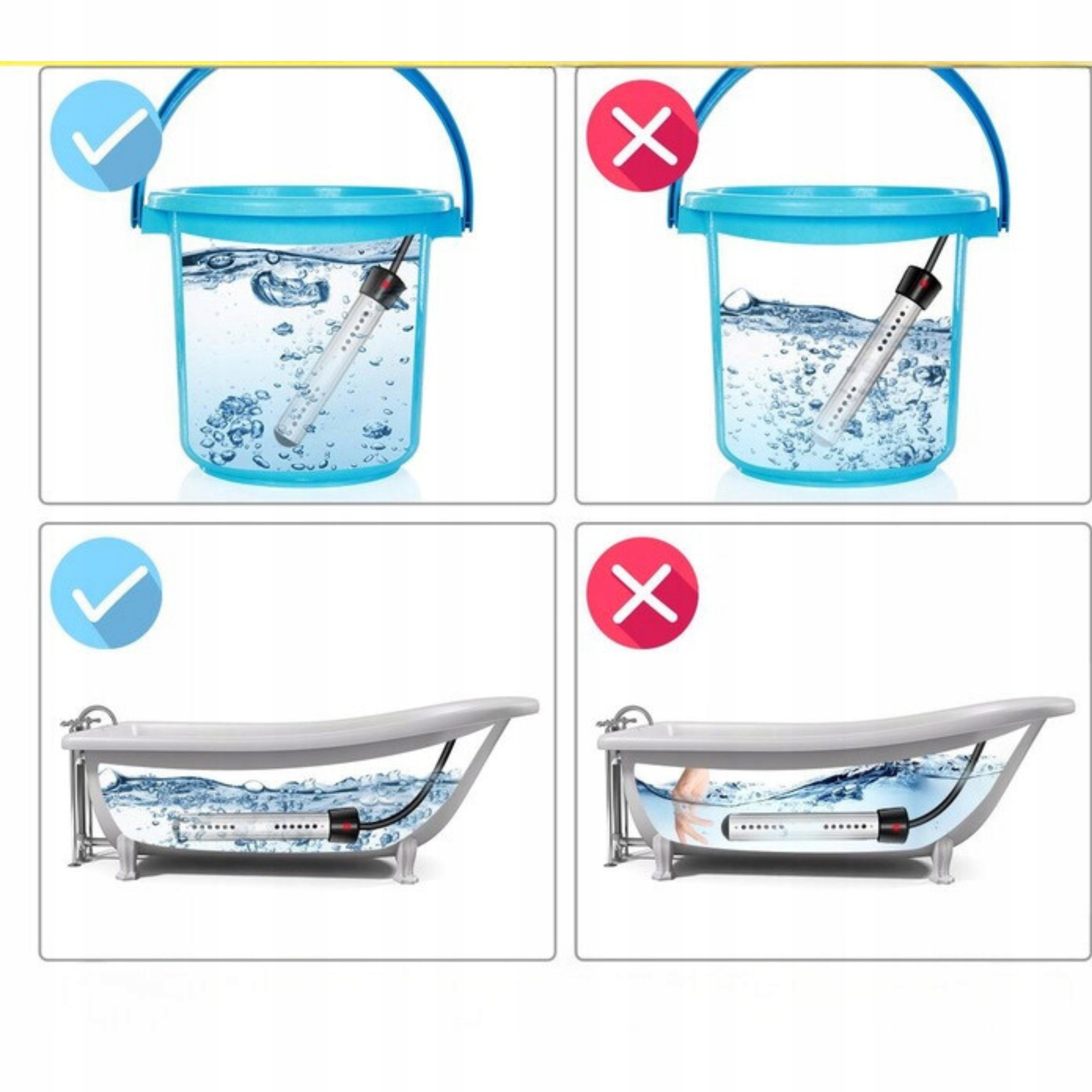 GRZAŁKA zanurzeniowa Basenowa Podgrzewacz do Wody basenu z timerem 2500W Stan opakowania oryginalne