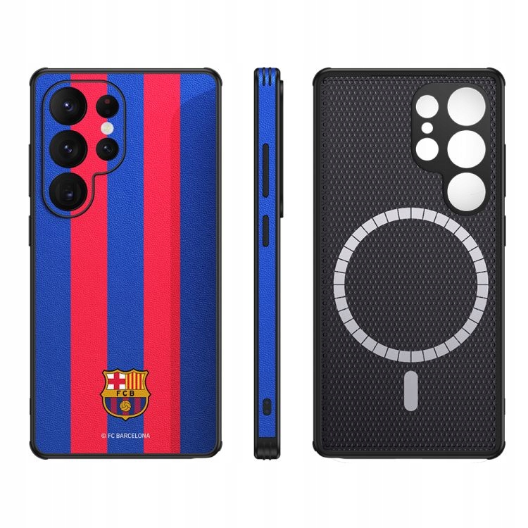 Pouzdro Samsung S25 Ultra Fc Barcelona Kožené Magnetické Magsafe Bg