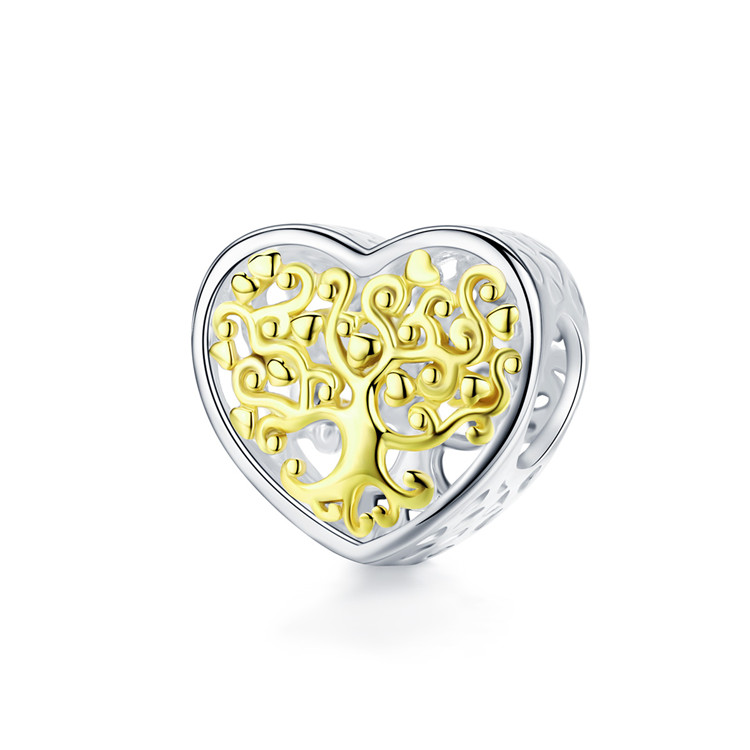 

Charms Serce Drzewo życia do Pandora srebro 925