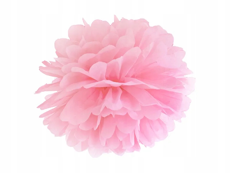 

Pompon bibułowy dekoracyjny jasnoróżowy, 25 cm