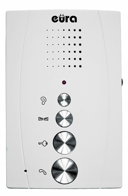 DOMOFON jednorodzinny 2 unifony interkom BIAŁY Marka Eura