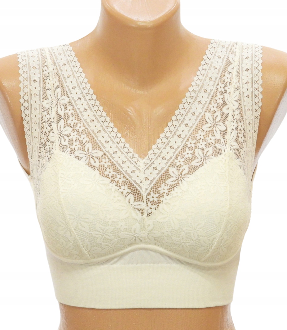 Top VICTORIA-6021 koronka push-up ecri M-XL