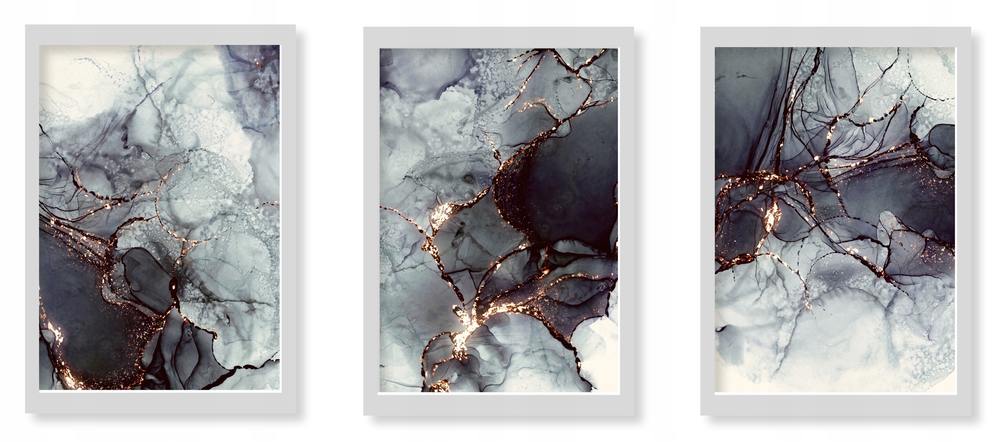 Zestaw plakatów obrazy plakaty A3 glamour marmur