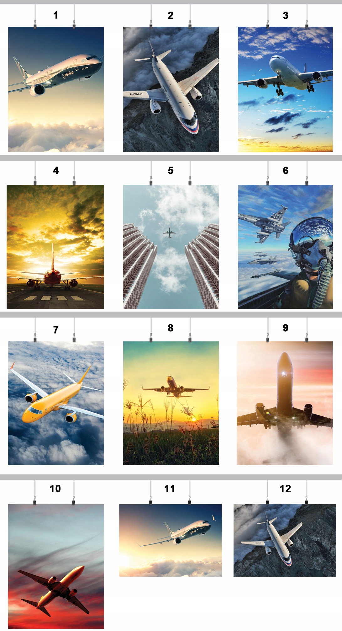 PLAKAT SAMOLOT AIRPLANE 70x50 CM 20 WZORÓW Marka inna