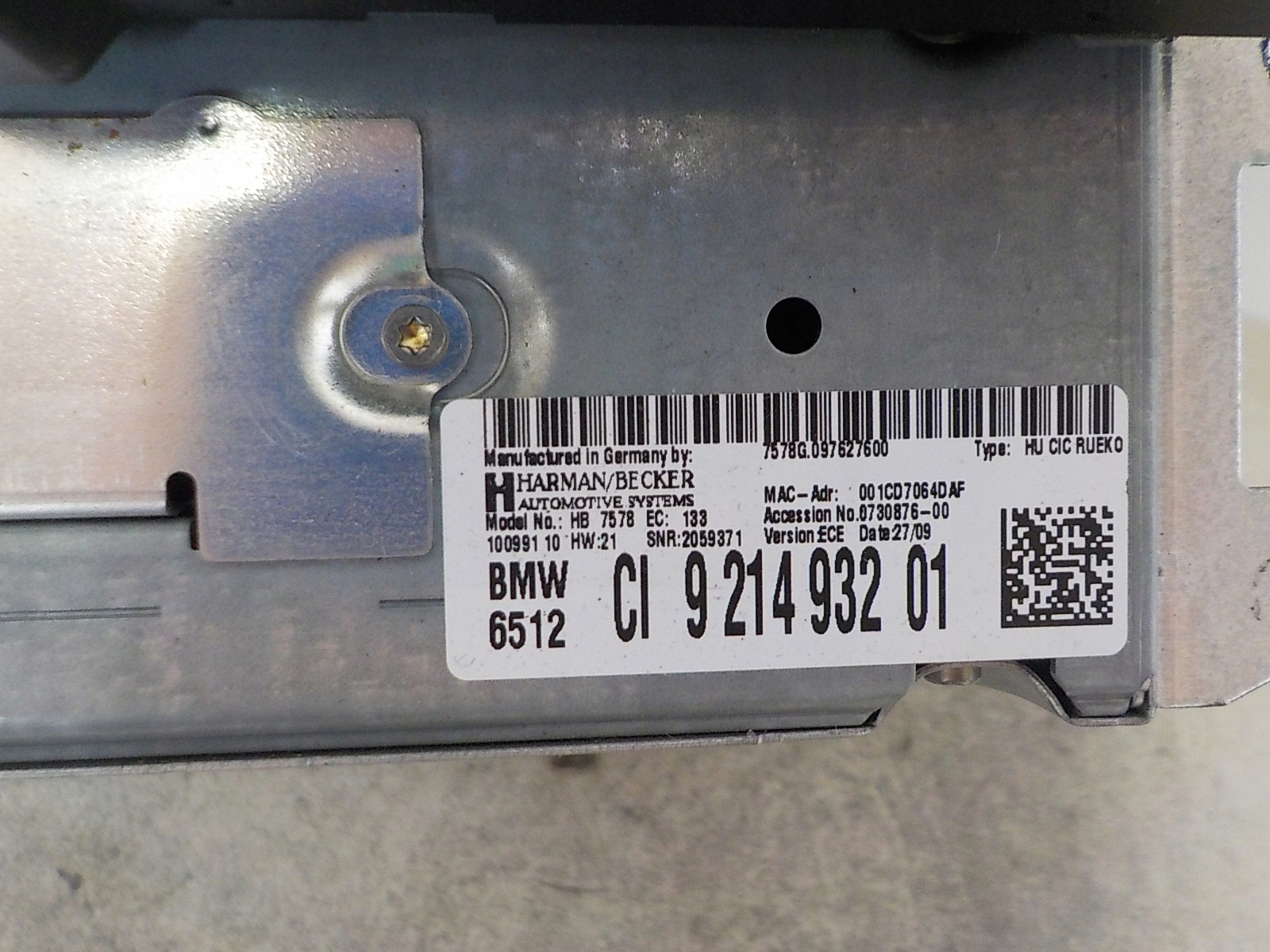BMW 3 E90 RADIO Navigation FABRYCZNA 921493201