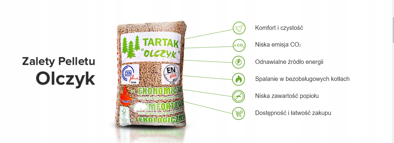 Pellet Olczyk Pellet Drewniany NAJLEPSZY Opał 15kg EAN (GTIN) 5905236382003