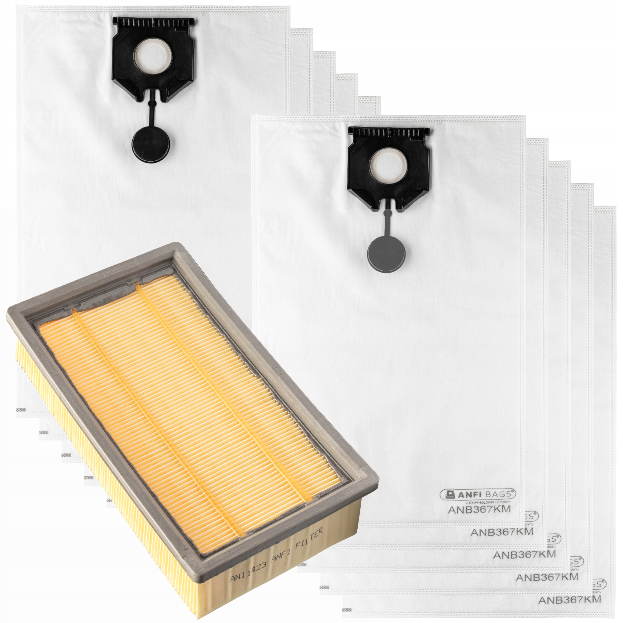 10 x Syntetické Sáčky Filtr Do Vysavače Karcher Nt 30/1 Ap L Tact Te M