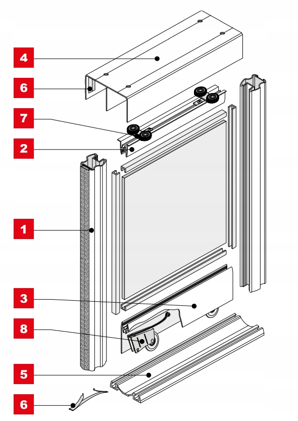 Wózek dolny 10C do szaf przesuwnych SEVROLL 2szt. Marka Sevroll