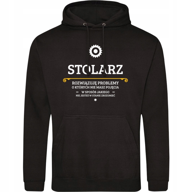 

Stolarz rozwiązuje problemy bluza kapturem