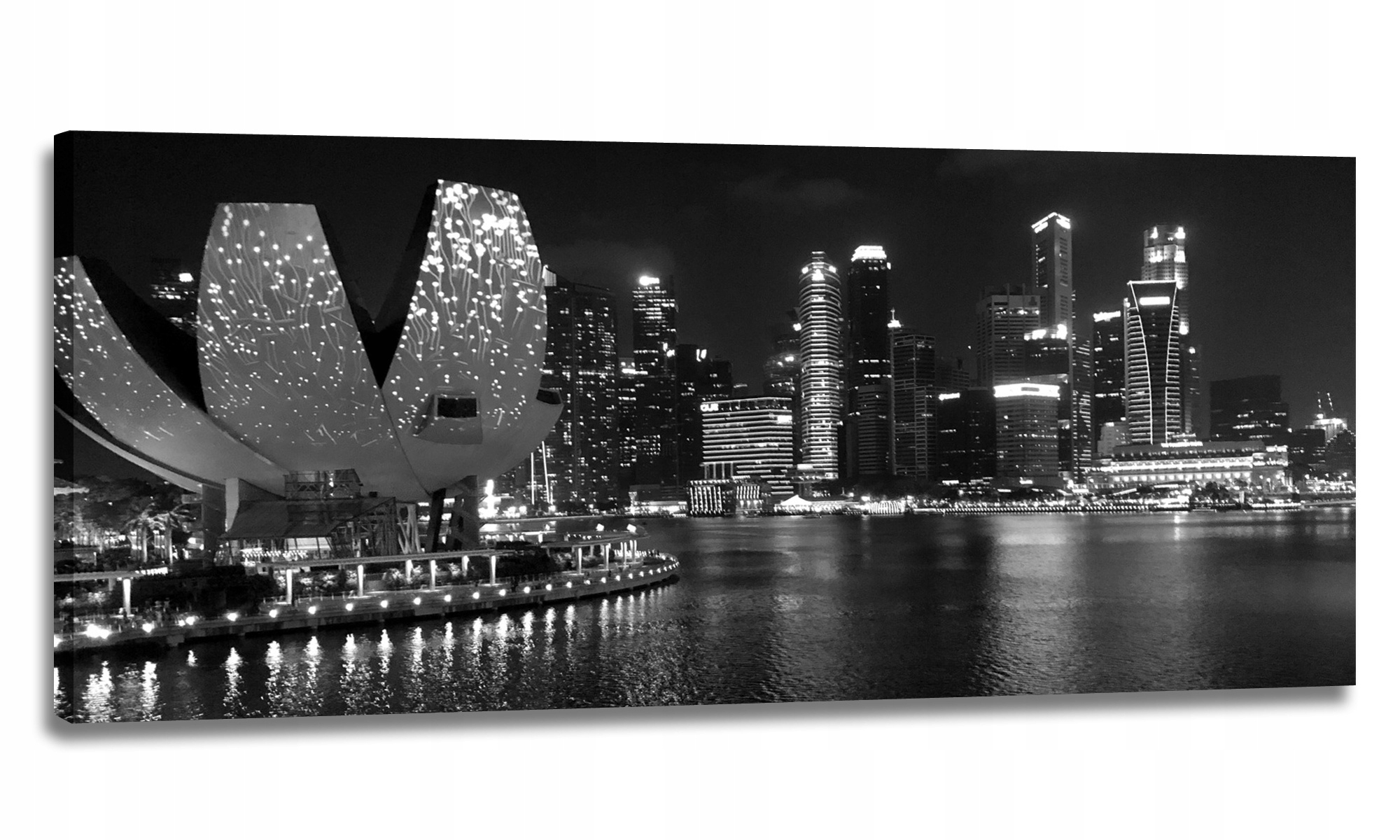 Obraz Led 150x60 Nástěnná Lampa Město Noc