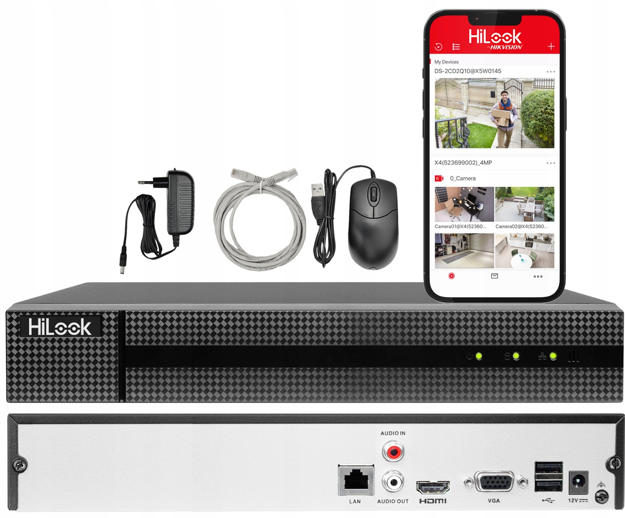 Ip rekordér 16 kanálů HiLook od společnosti Hikvision s rozlišením až 8 MPx náhled Apka