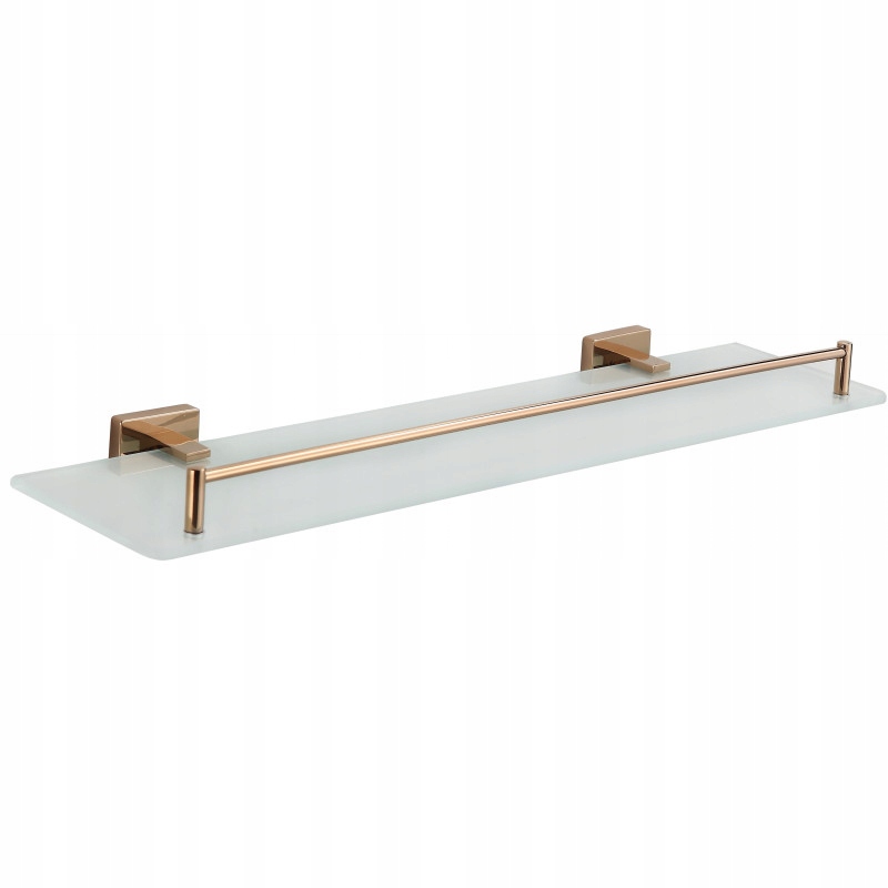 Mexen Arno závěsná skleněná police, Zlatorůžová