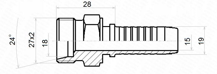 CEL ZAKUCIE DN19 1-2SN M27x2 HYDROLIDER Numer katalogowy części A4.08.19.028