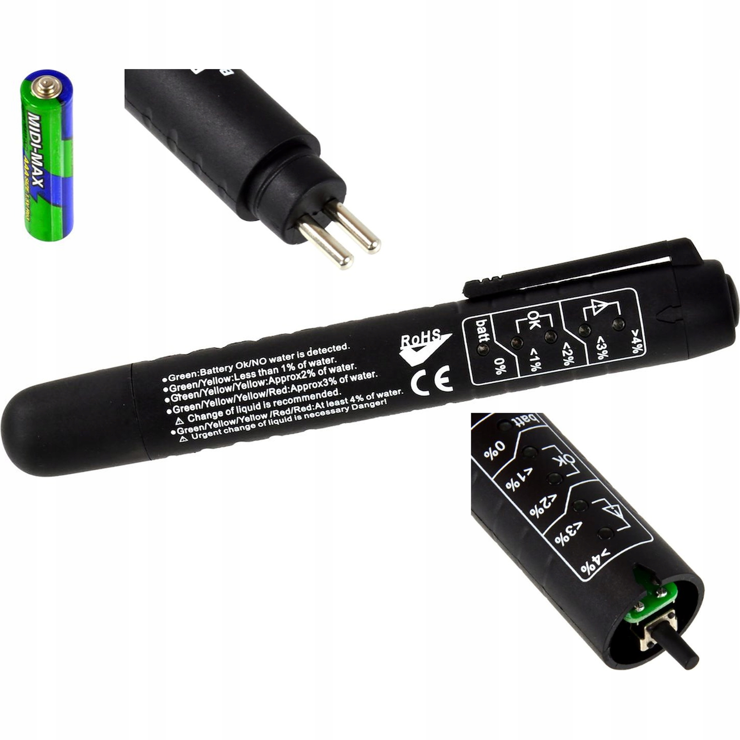 Tester płynu hamulcowego 5-diodowy Geko BFT01 G02731