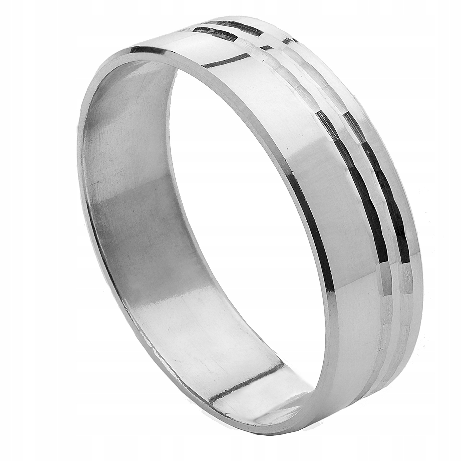 Stříbrný Nařezaný Diamantový Prsten 11