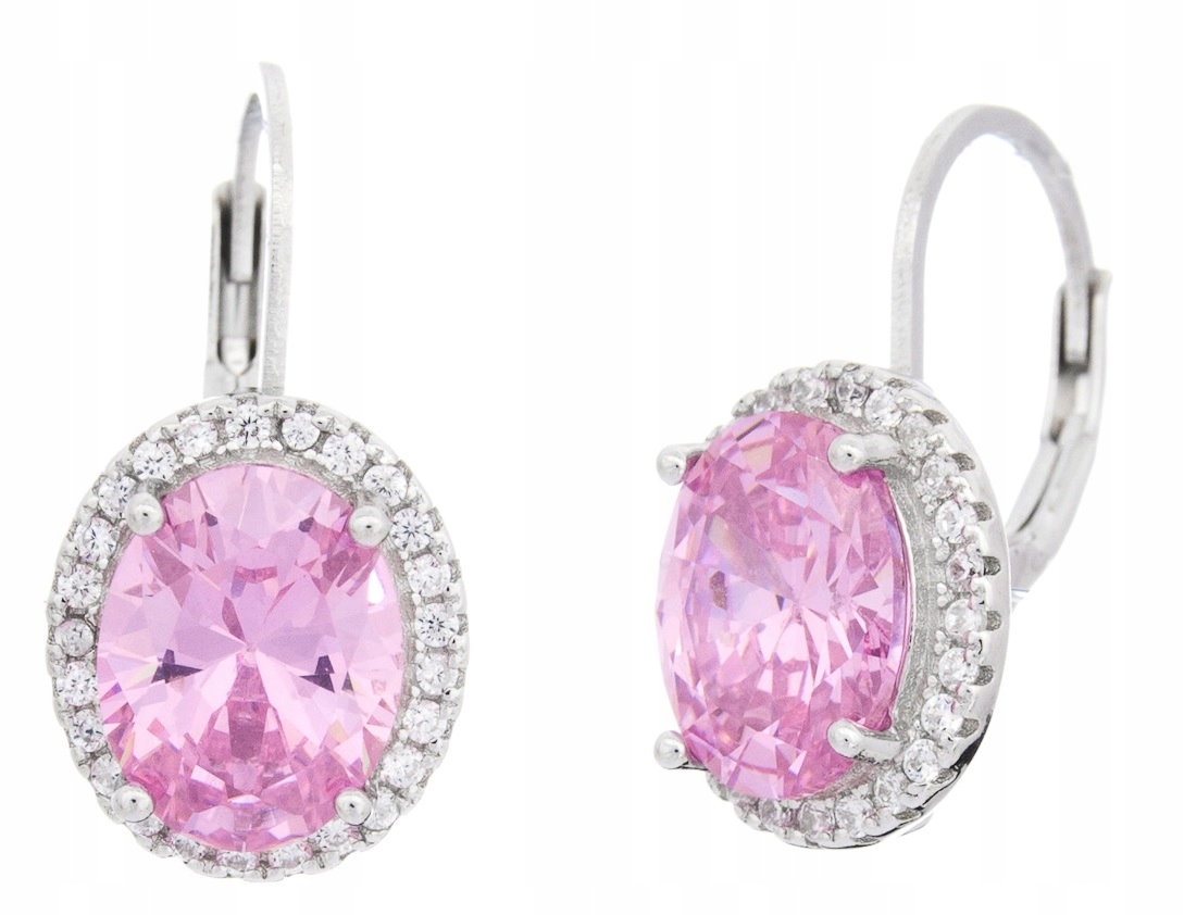 Závěsné Stříbrné Náušnice S Rhodiovanými Markýzami!