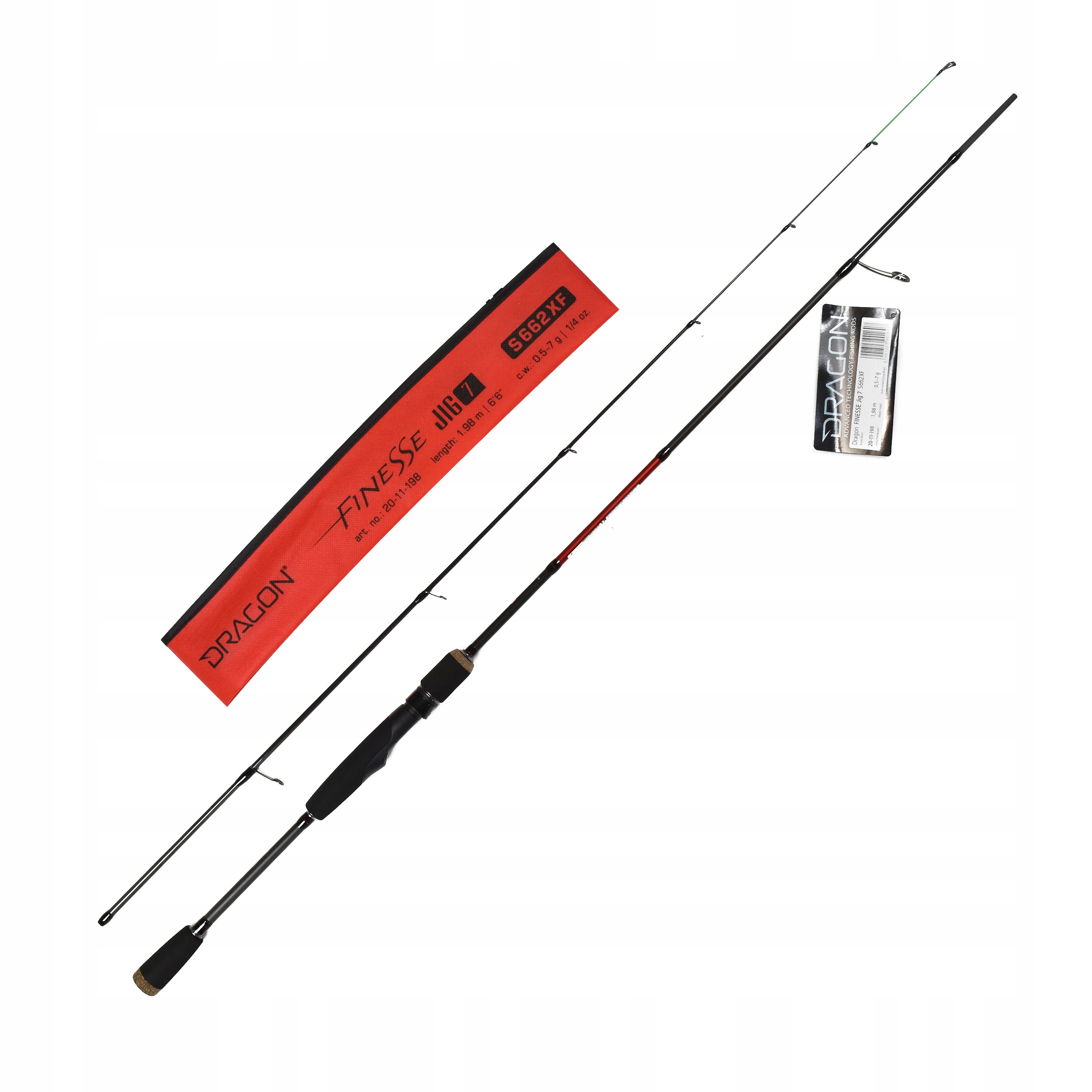 Wędka spinningowa Dragon Finesse Jig 1.98m 0,5-7g