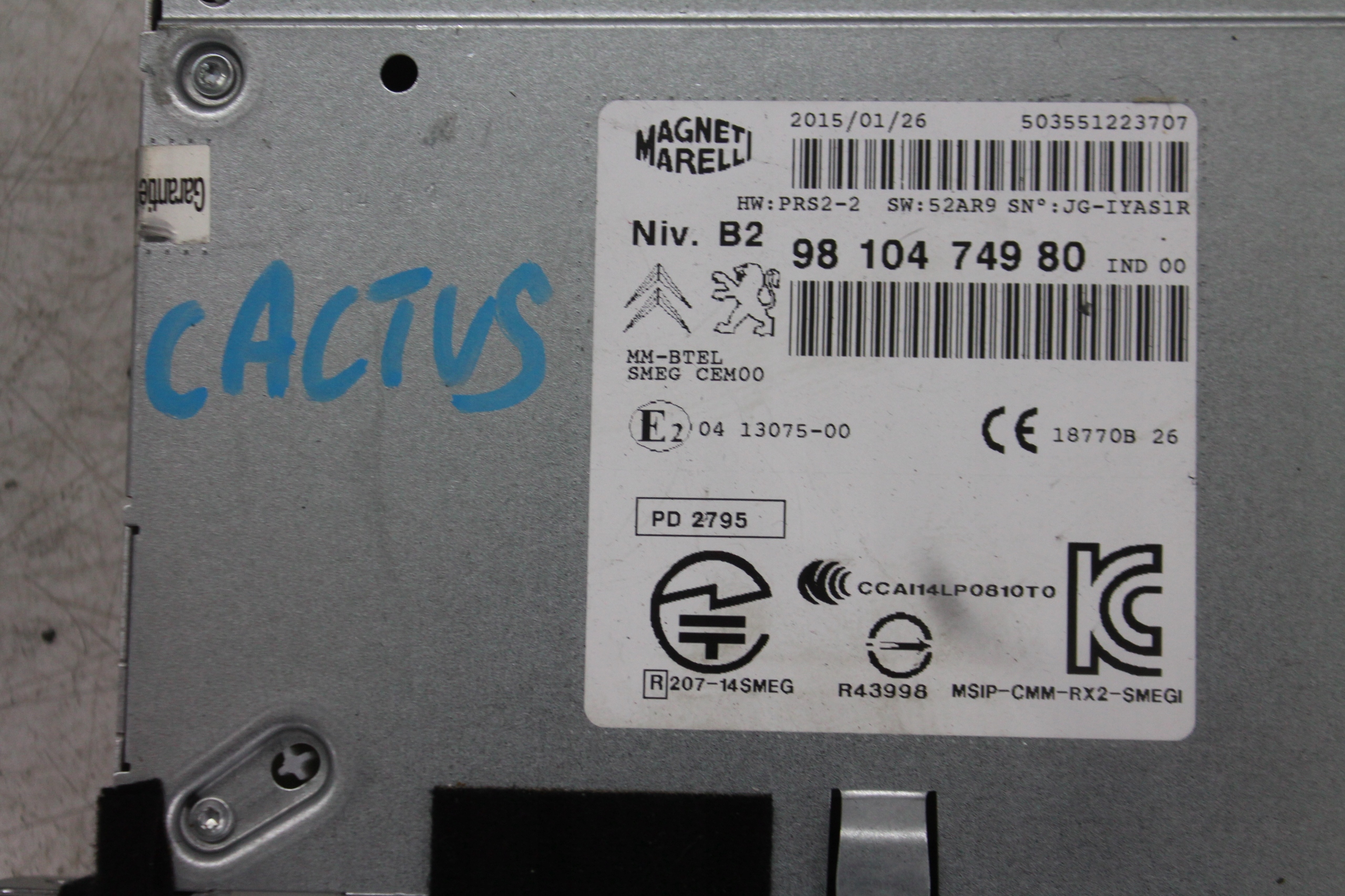 NAPED RADIO CD 9810474980 C4 CACTUS 14-17