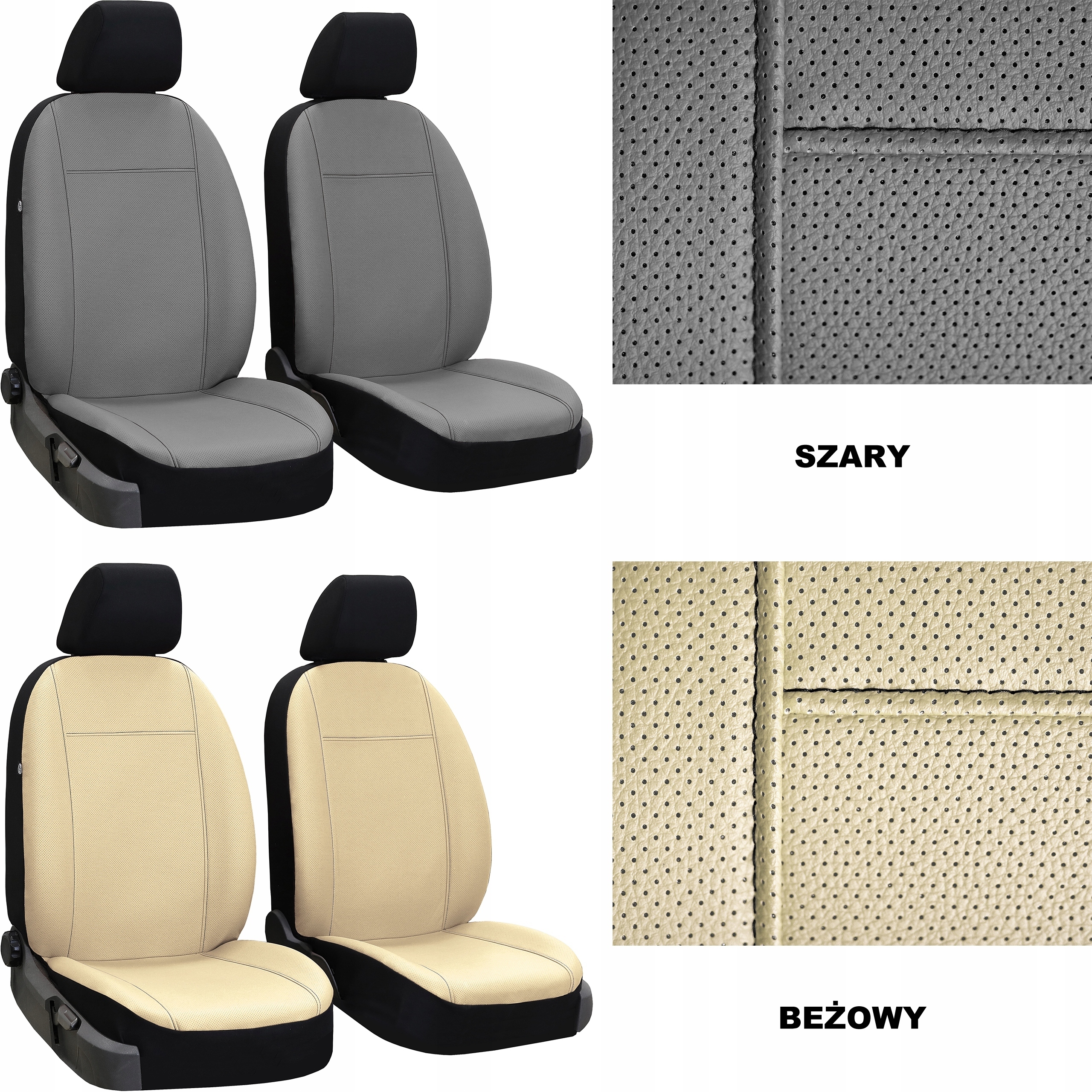 SKÓRZANE POKROWCE MIAROWE do FIAT TALENTO 1+1 Typ pokrowiec