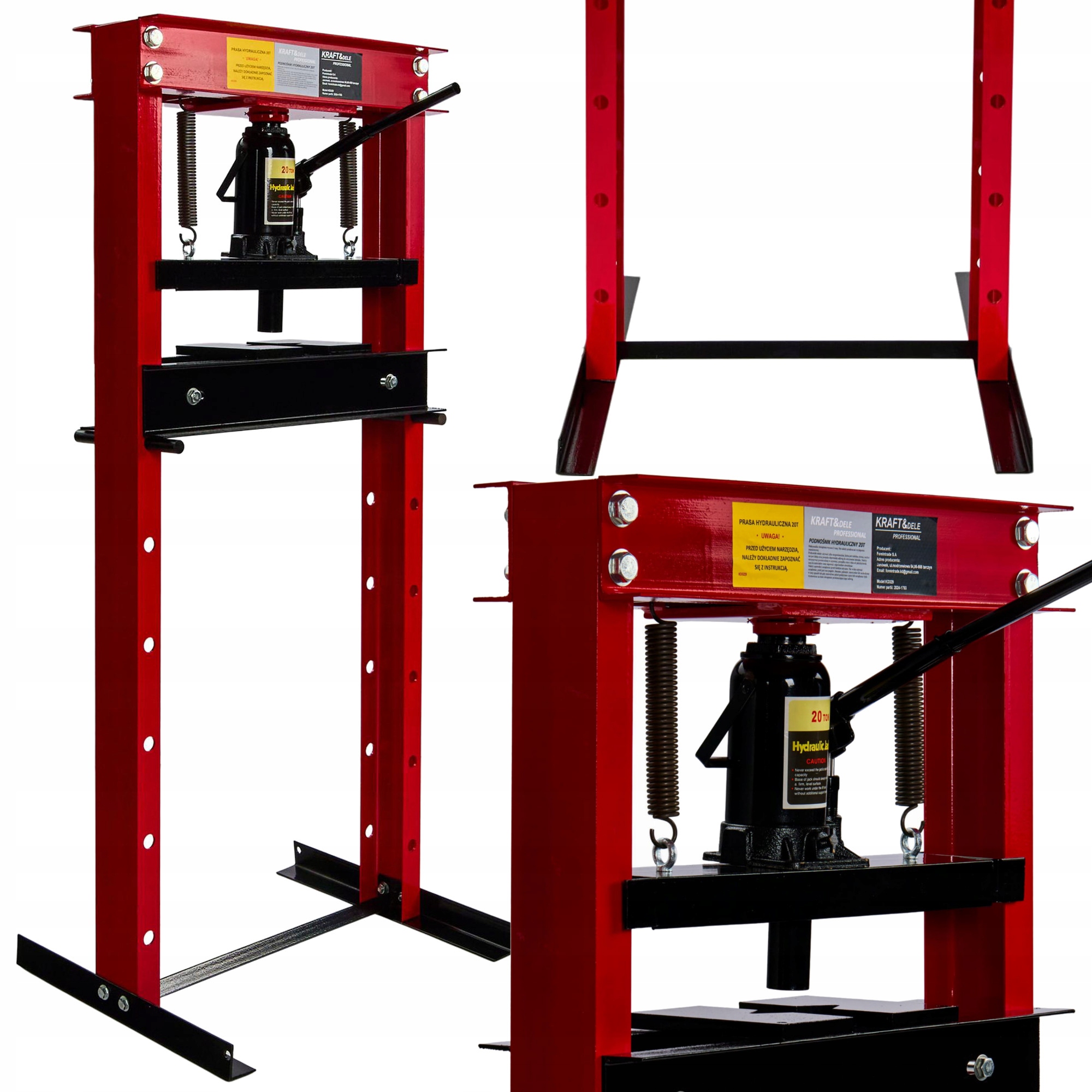 Hydraulický Dílenský Lis 20 Tun Ce Litinové Desky 0-650 mm 8 Úrovní