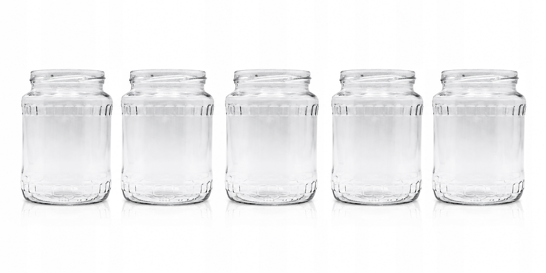 50× Zavařovací Sklenice Facette TO82 720 ml – na med a zavařeniny