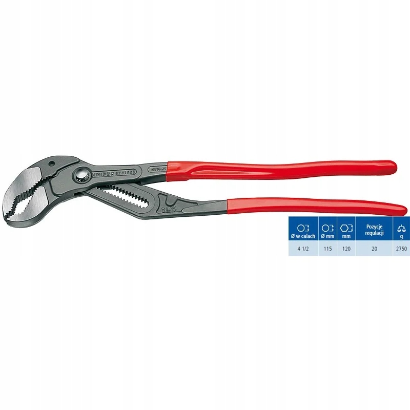 Szczypce do rur Cobra XXL 560 mm 61 Hrc Knipex (8701560)