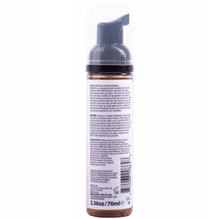 Pianka do stylizacji i odżywiania brody REUZEL Beard Foam Wood & Spice 70ml Pojemność 70 ml