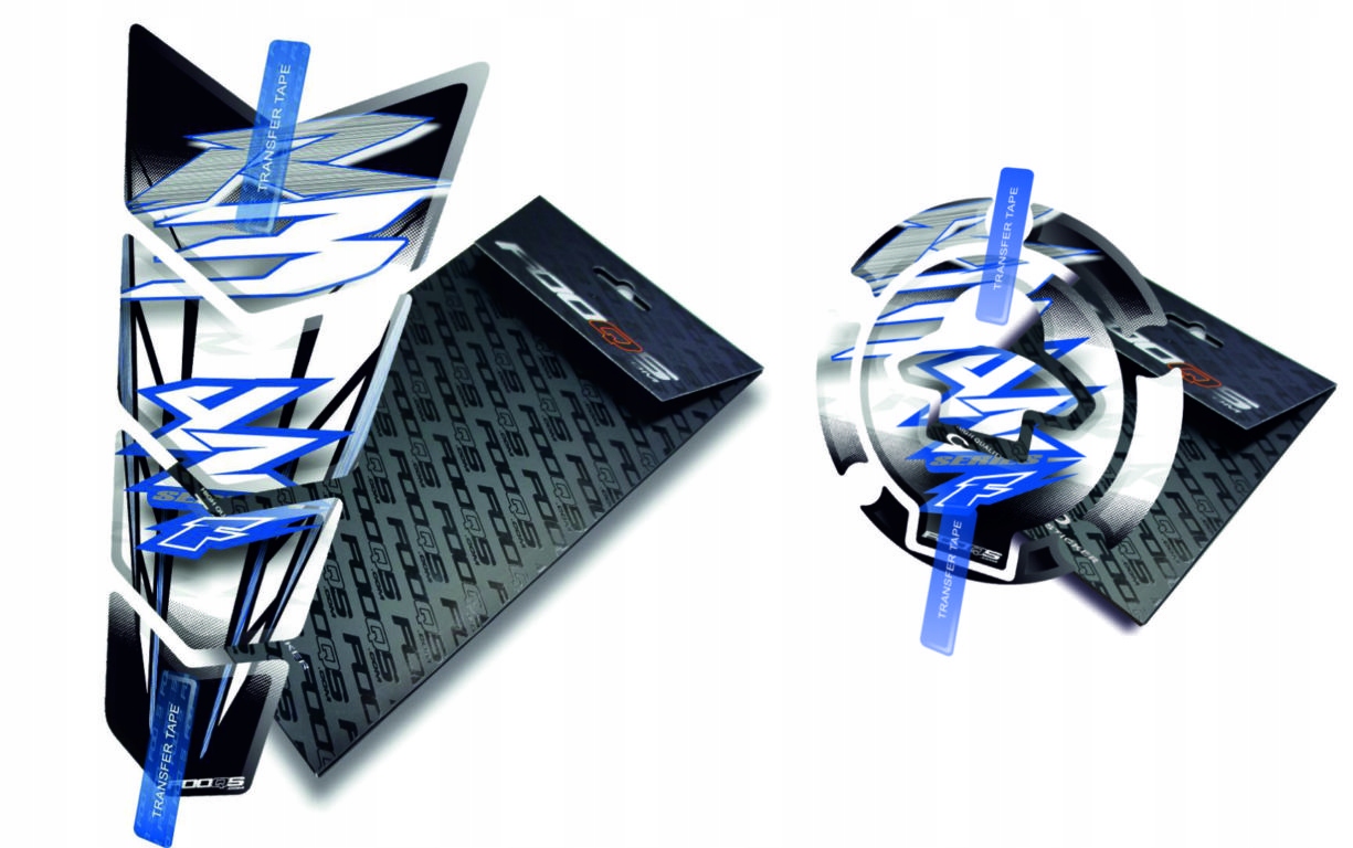 Tank-pad Cap-pad od firmy Fooqs Yamaha Yzf R3 R 3 Bílá Modrá