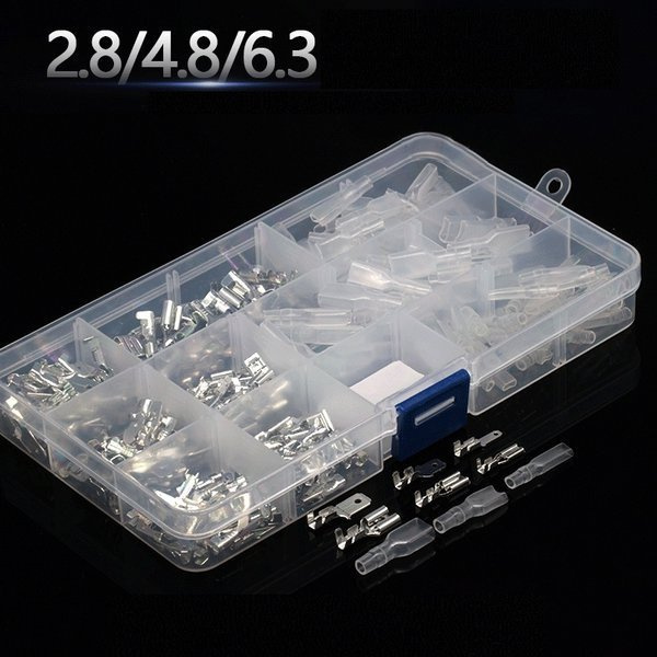 Zestaw 270szt - Konektor żeński męski 6.3/4.8/2.8mm + izolacja silikonowa Kod producenta 15800