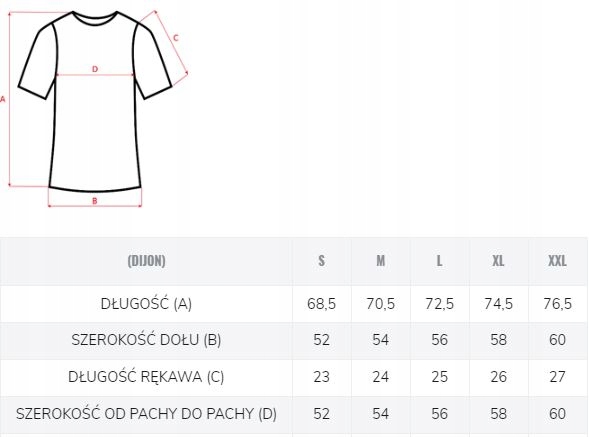 MĘSKA KOSZULKA SPORTOWA DIJON MARTES XL Kolekcja lato