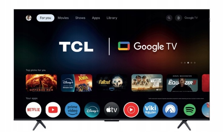 Televízor Tcl 55" 55P81K Qled 144 Hz 4K Google Tv