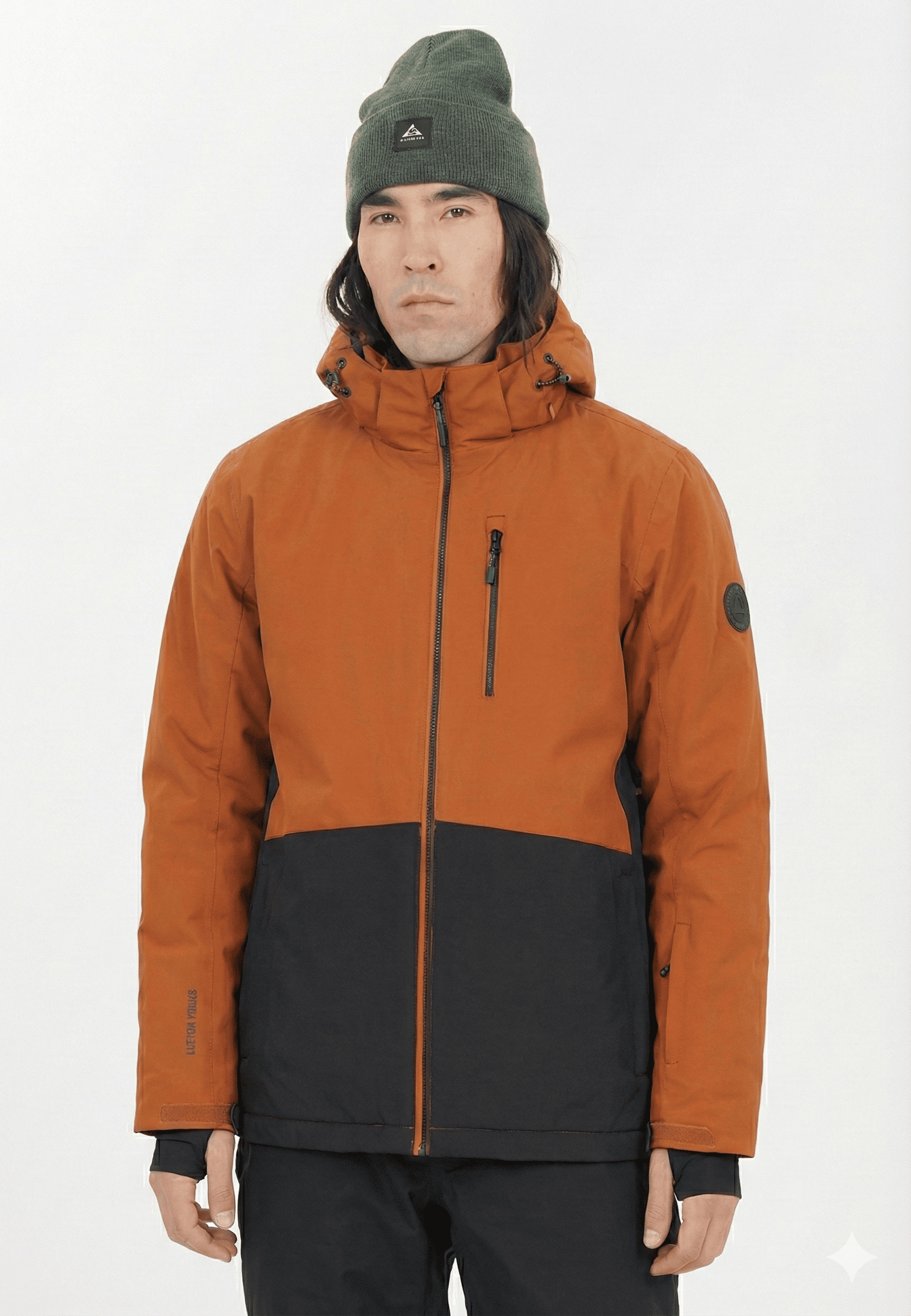 Kurtka narciarska męska Whistler Drizzle W-pro 10000 S Pomarańczowo-czarny