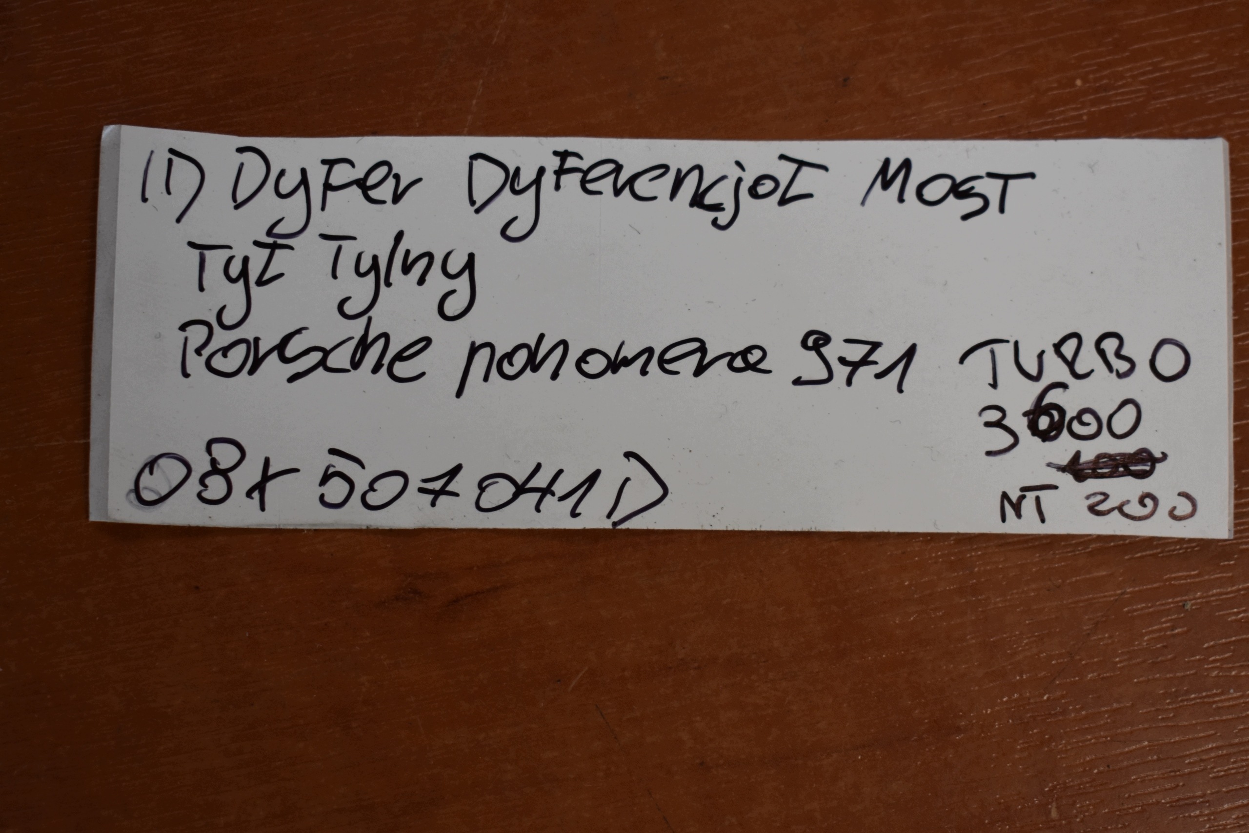 perfect condition diff DRFERENCJAL differential rear part rear PORSCHE PANAMERA 971 TURBO 1
