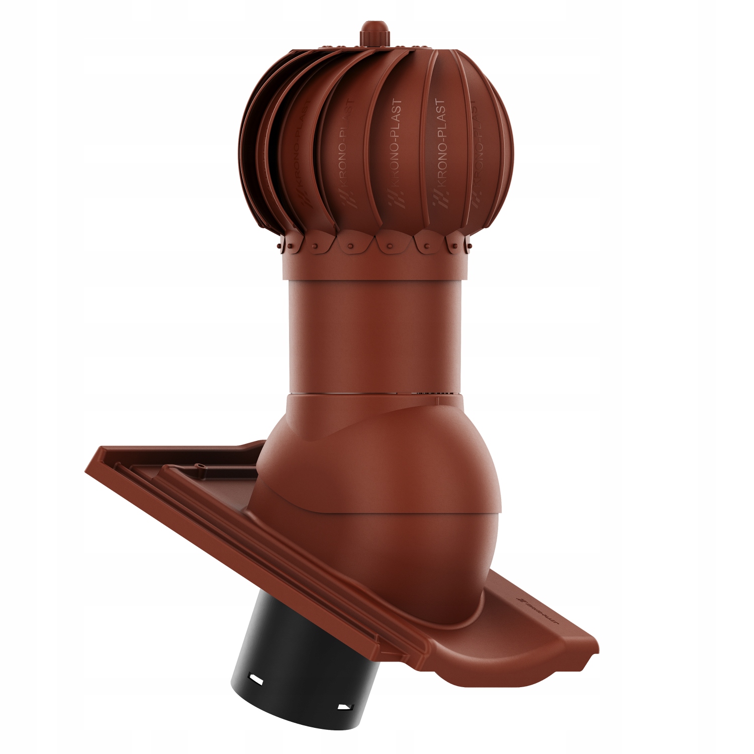 Větrací komín Otočný kulatý 125 Creaton Cantus Měděná Angoba